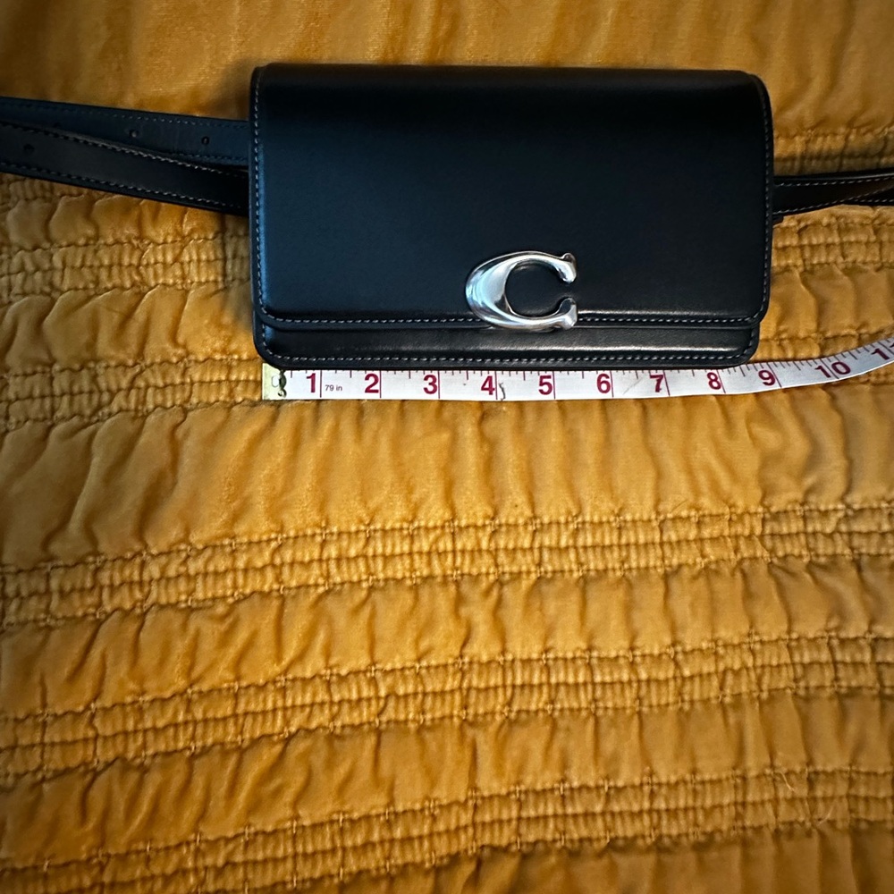 Coach Black Belt Bag with Silver Accent - Picture 5 of 7